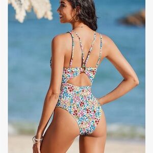 Colorful Floral Women's One Piece Swimsuit